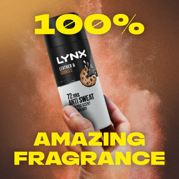 Lynx Men Leather & Cookies Antiperspirant Deodorant Aerosol 150ml
