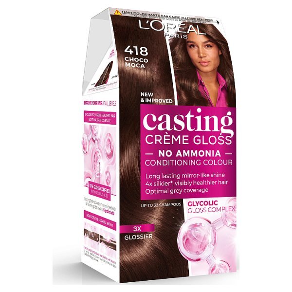 L'Oréal Casting Crème Gloss - 418 Choco Mocha Semi-Permanent Hair Dye
