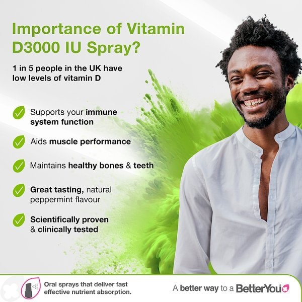 BetterYou DLux3000 Daily Oral Spray D3 15ml