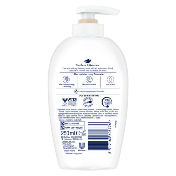 Dove Fine Silk Caring Hand Wash Liquid 250ml