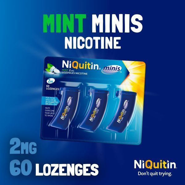 NIQUITIN MINI 2MG LOZENGES X60.