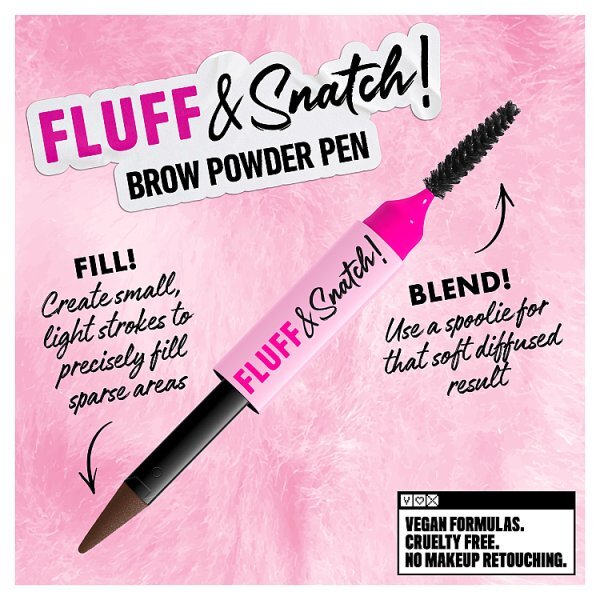 NYX Professional Makeup Fluff & Snatch Brow Powder Pen Brunette