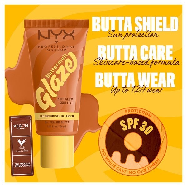 NYX Professional Makeup Buttermelt Glaze Skin Tint + SPF30 Foundation