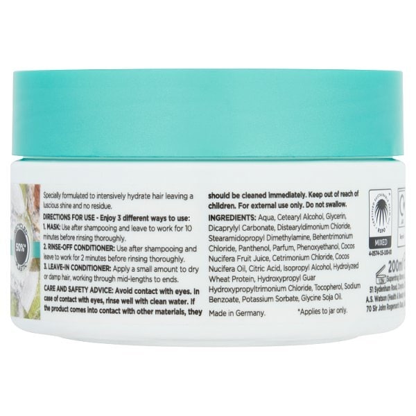 Superdrug Hydrate & Shine Hair Mask with Coconut Water