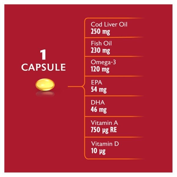 Seven Seas Cod Liver Oil Omega-3 - 60 Capsules