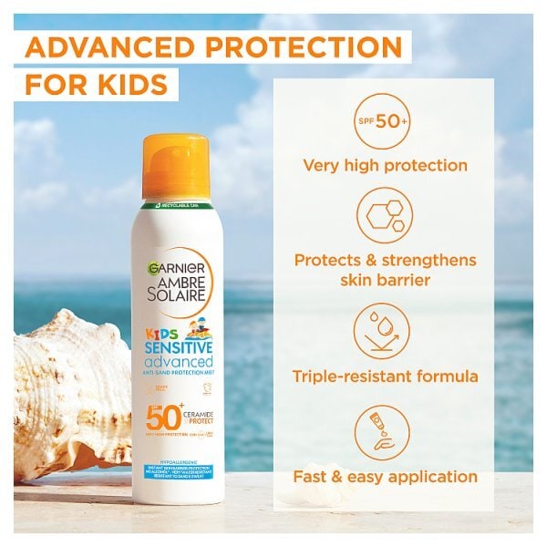 Garnier Ambre Solaire SPF50 Sensitive Advanced Anti-Sand Mist 150ml