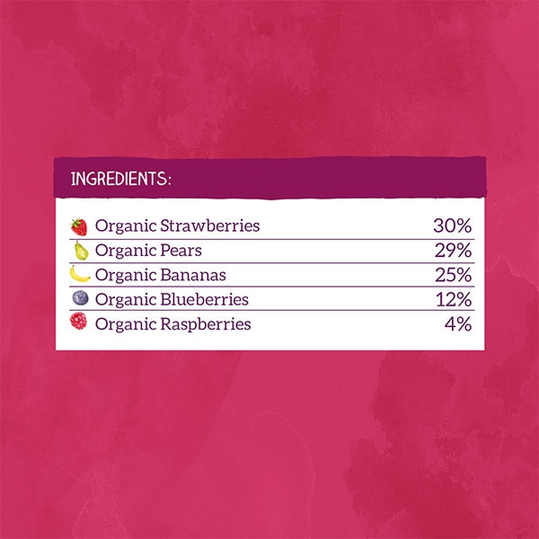 DNR Piccolo Organic Blushing Berries & Pear 4m+ 100g