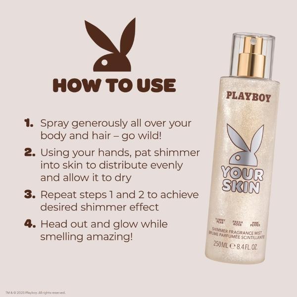 Playboy Your Skin Shimmer Fragrance Mist 250Ml