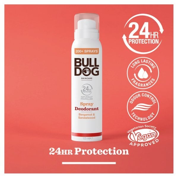 Bulldog Skincare Bergamot & Sandalwood Spray Deo 125ml