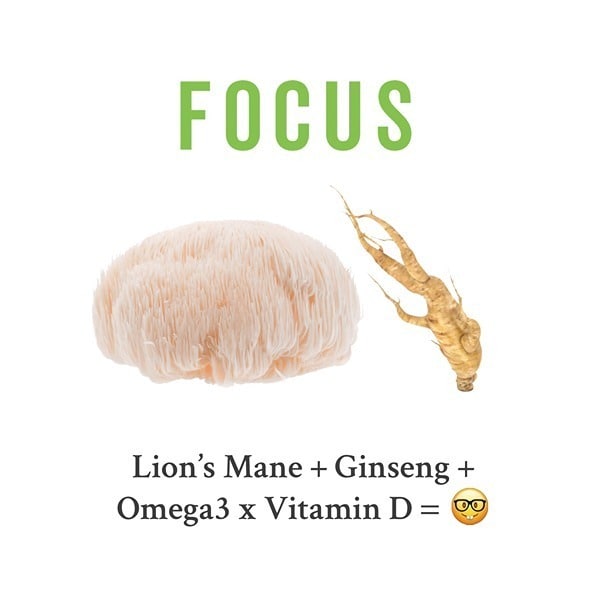 Grass & Co. Focus Lion's Mane Mushrooms Capsules