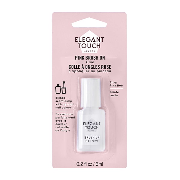 Elegant Touch Pink Brush On Nail Glue