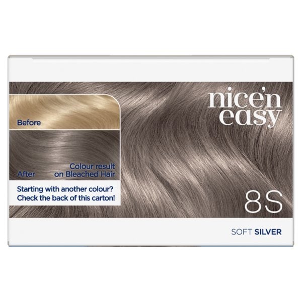 Clairol Nice'n Easy Hair Dye,  8S Soft Silver