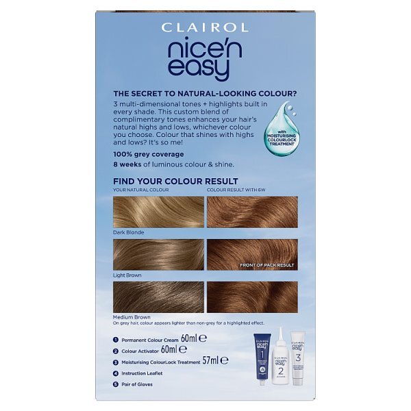Clairol Nice'n Easy Hair Dye 6W Light Mocha Brown