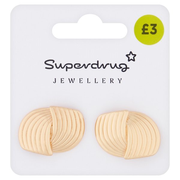 Superdrug Gold Tone Knot Stud Earrings
