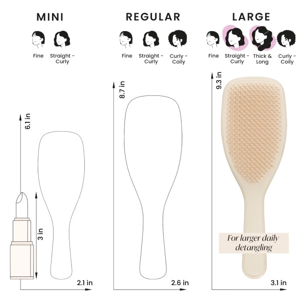 Tangle Teezer Large Ultimate Detangler Thick Curly Cappucino