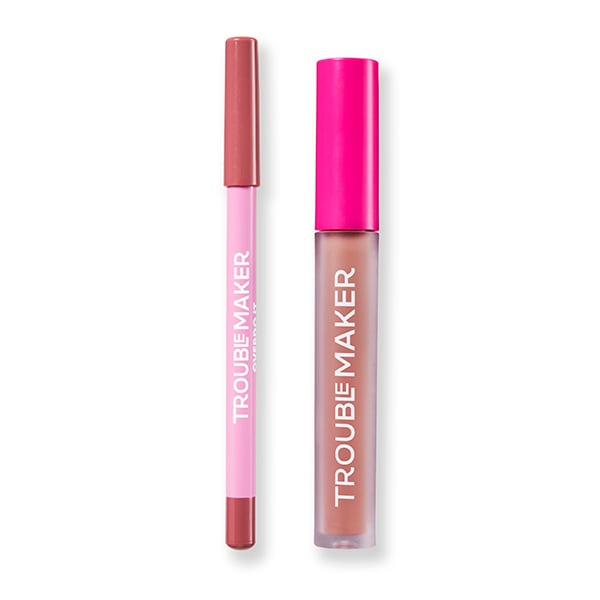 Trouble Maker Frenemies Lip Kit Lip Liner and Matte Lip Calculated Pink
