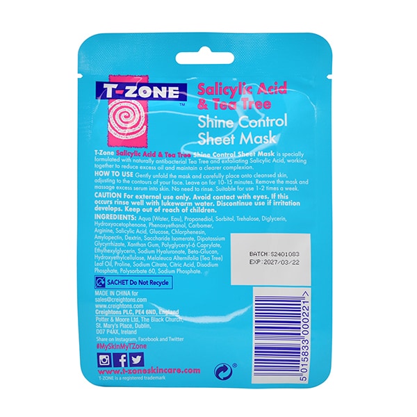 Salicylic Acid & Tea Tree Shine Control Sheet Mask