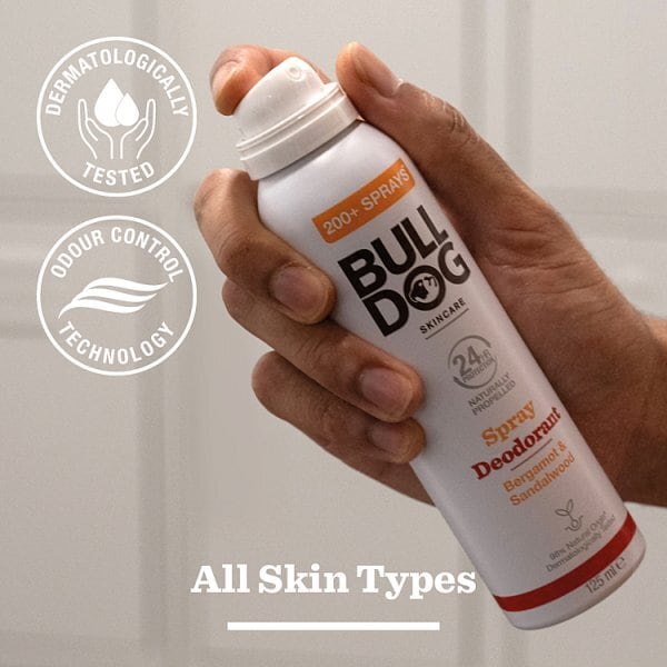 Bulldog Skincare Bergamot & Sandalwood Spray Deo 125ml