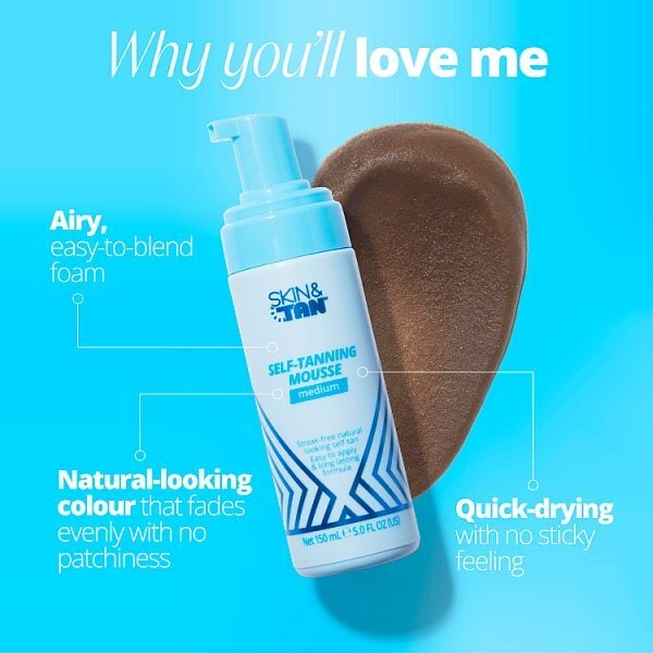 SKIN TAN TANNING MOUSE MEDIUM 150ML