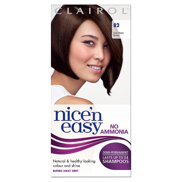 DNR Clairol Nice'n Easy No Ammonia Hair Dye, 82 Dark Warm Br