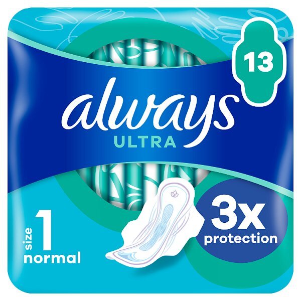 Always Ultra Sanitary Towels Normal With Wings Size 1 13pk