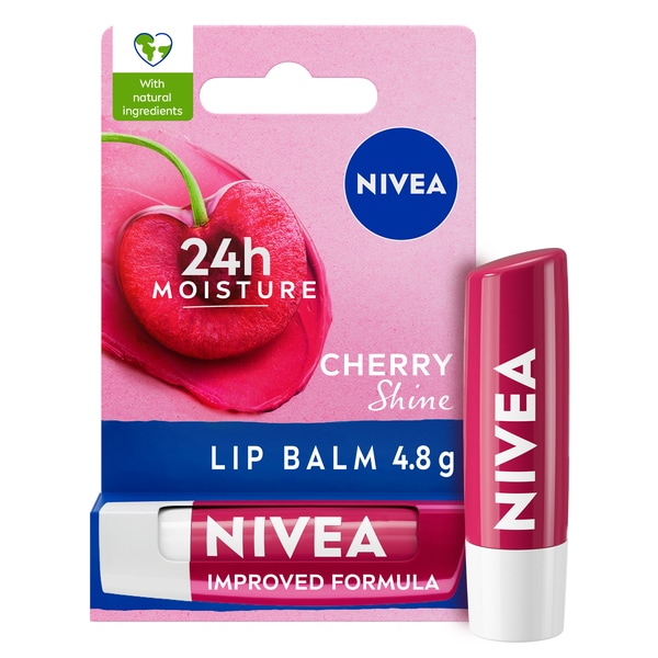 NIVEA Cherry Shine Lip Balm with Jojoba Oil 4.8g