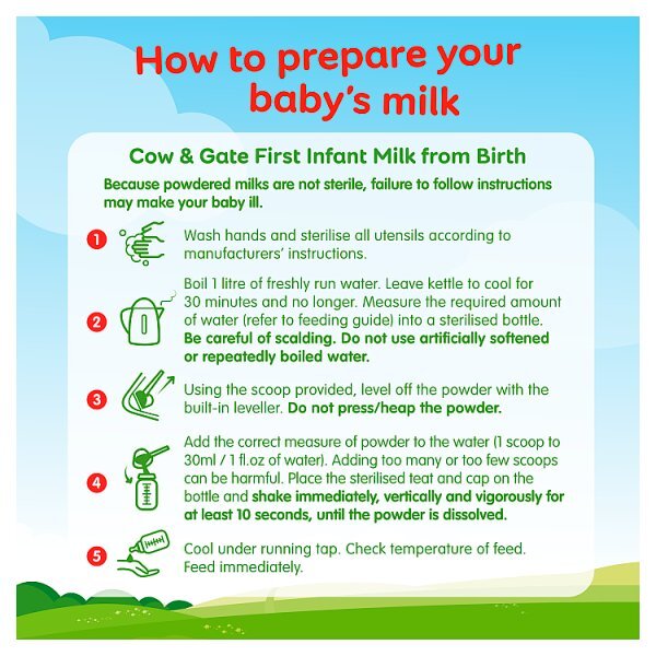 Cow & Gate 1 First Baby Milk Formula Powder from Birth 800g