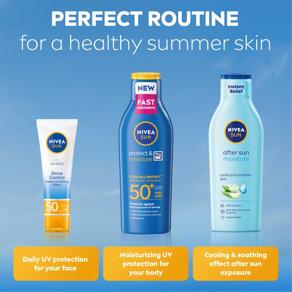 NIVEA SUN Protect & Moisture Sun Cream Lotion SPF 50+ 200ml