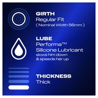 Durex Mutual Climax Condoms Silicone Lube Regular Fit 12s