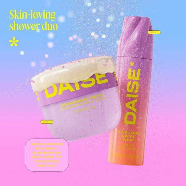 DAISE Exfoliating Body Scrub in Cinnamon Swirl, 510 g