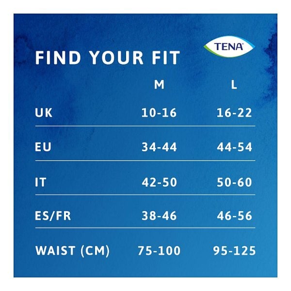 Tena Silhouette Plus Large 10Pk Black