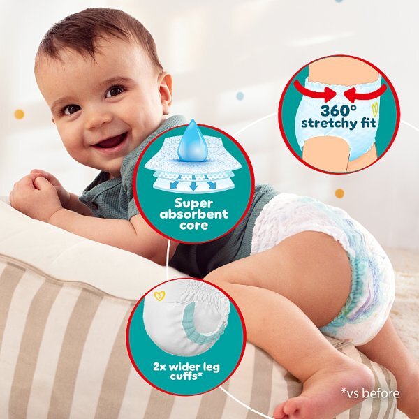Pampers Baby Dry Nappy Pants Size 8, 14 Nappies, 19kg+