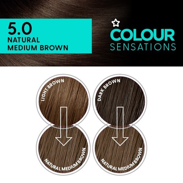Superdrug Sensations Natural Medium Brown 5.0