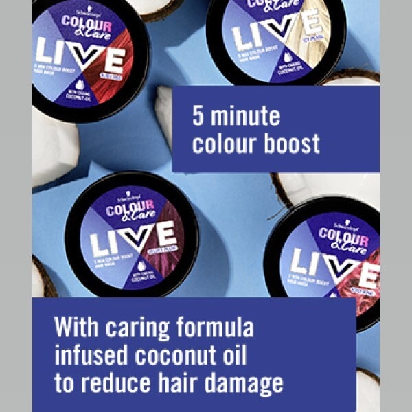LIVE Colour & Care 5 Min Colour Hair Mask Velvet Plum 150ml