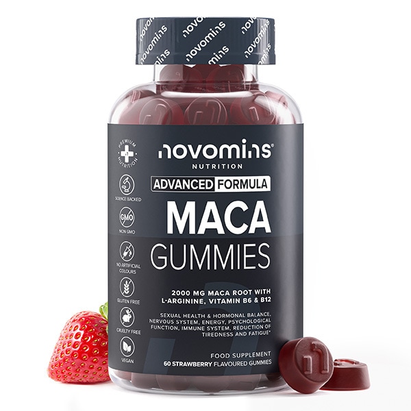 Novomins Strawberry-Flavoured Maca Gummies One Month Supply