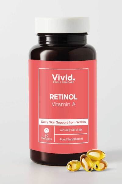 Vivid Retinol Edible Skincare Drops - 60 Capsules