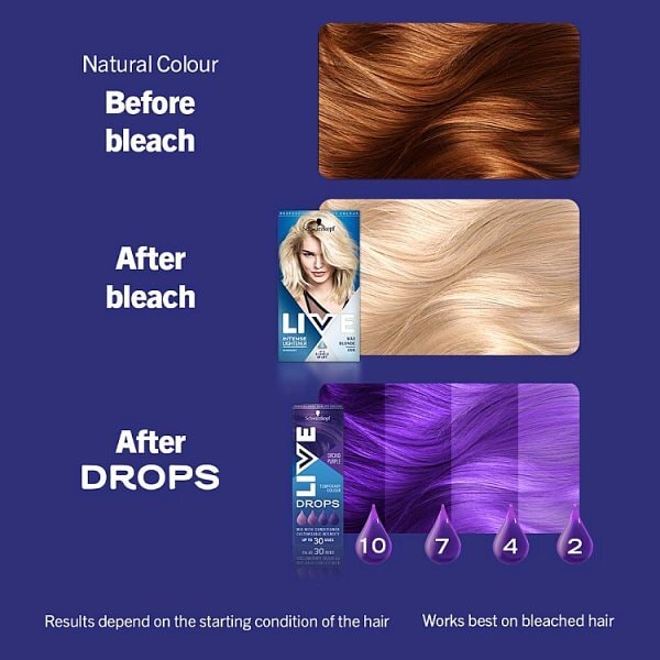 Schwarzkopf LIVE Drops Orchid Purple Temporary Hair Dye