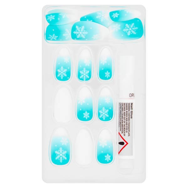 Studio Christmas Snowflake False Nails