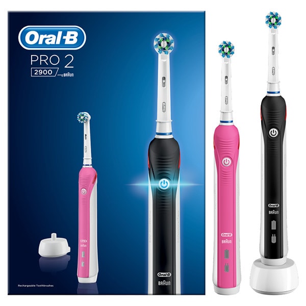Oral-B Pro 2 2900 CrossAction Electric Toothbrush Duo Pack