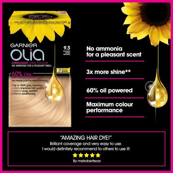 Garnier Olia Permanent Hair Dye Golden Light Blonde 9.3