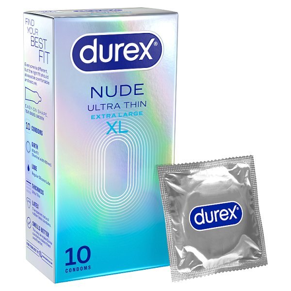 Durex Nude Wide Fit Condoms 10Pk