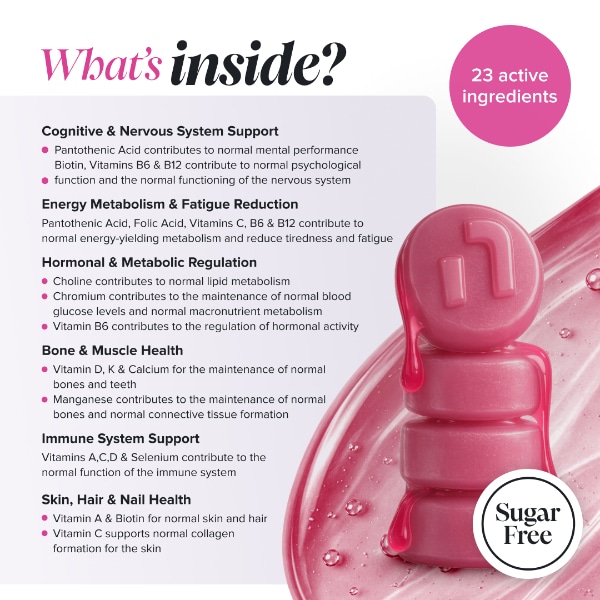 Novomins Blackberry-Flavoured Women's Multivitamin Gummies