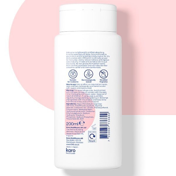 E45 Dermatological Moisturising Body Lotion 200ml