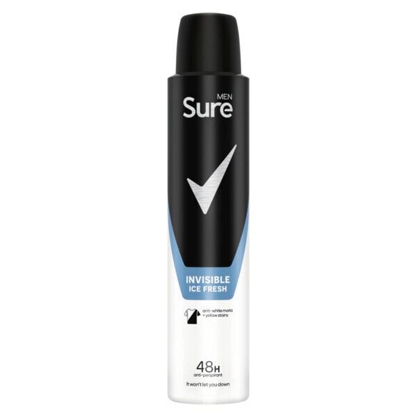 Sure Men Anti-Perspirant Aerosol Invisible Ice Fresh 200ml