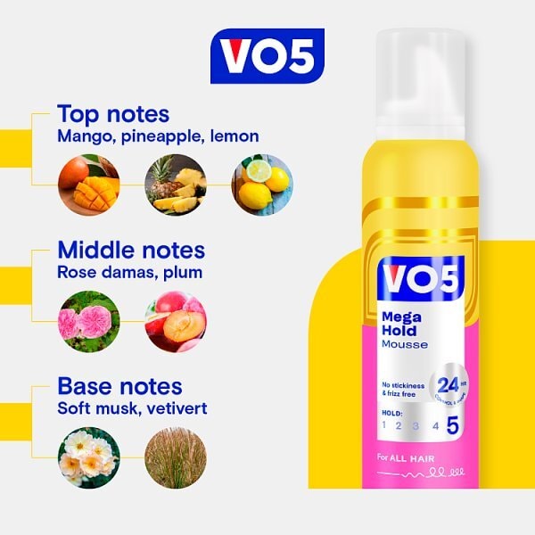 VO5 Mega Hold Hair Mousse 200ml