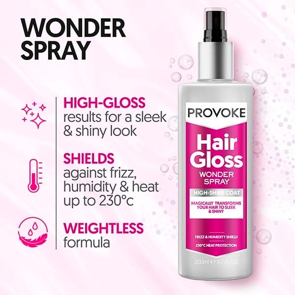 Provoke Hair Gloss Top Coat Spray 200Ml