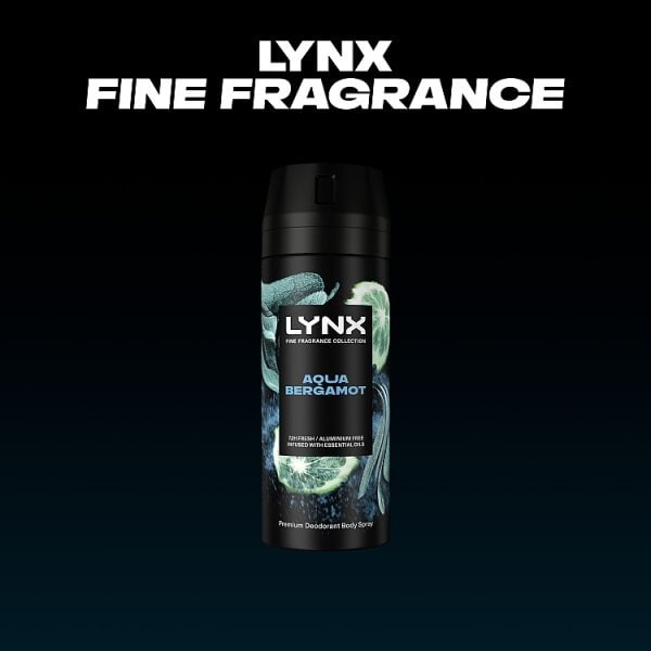 Lynx Fine Fragrance Aqua Bergamot 72hr Premium Deodorant Spray 150ml