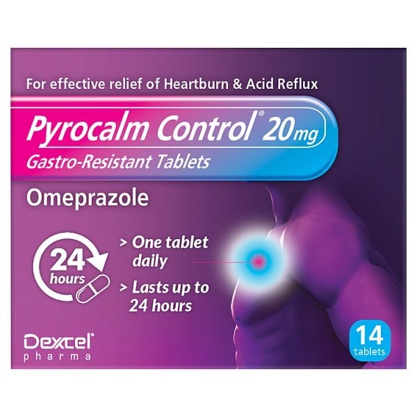 Pyrocalm Control Gastro-Resistant Omeprazole 14 Tabs 20mg