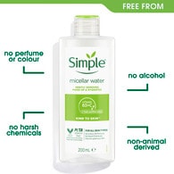 Simple Kind to Skin Micellar Cleansing Water 200ml