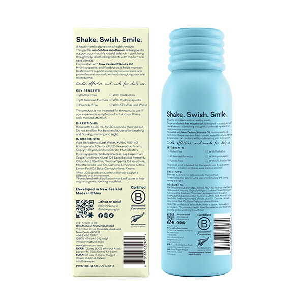 Grin Microbiome Care Mouthwash (Strong Mint) 400Ml